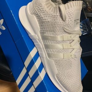 White Adidas EQT shoes